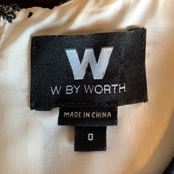 W by Worth off white and black colorblock sleeveless dress Size 0 - Picture 8 of 12